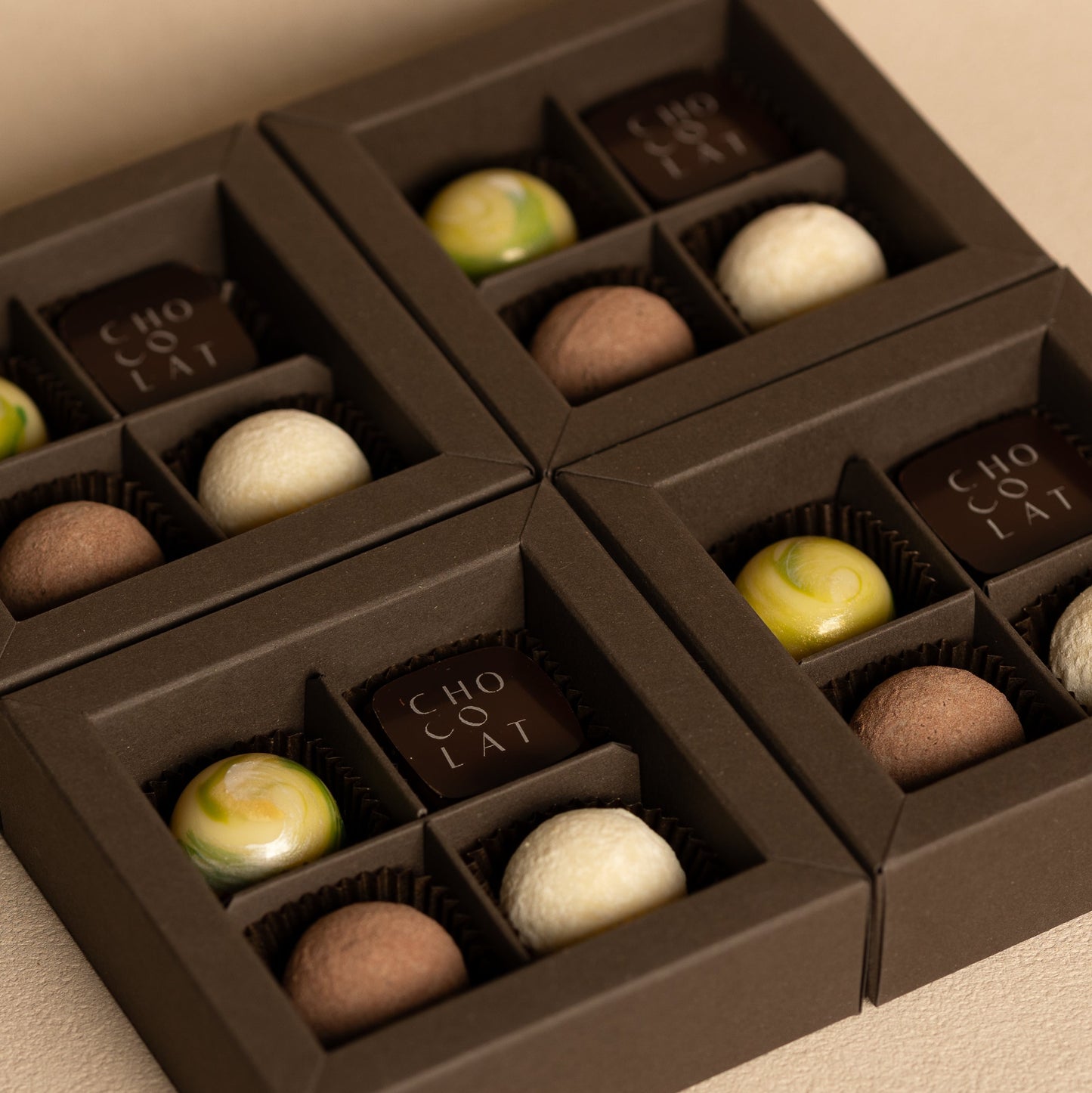 Vier gewinnt – Das 4er Pralinenabo